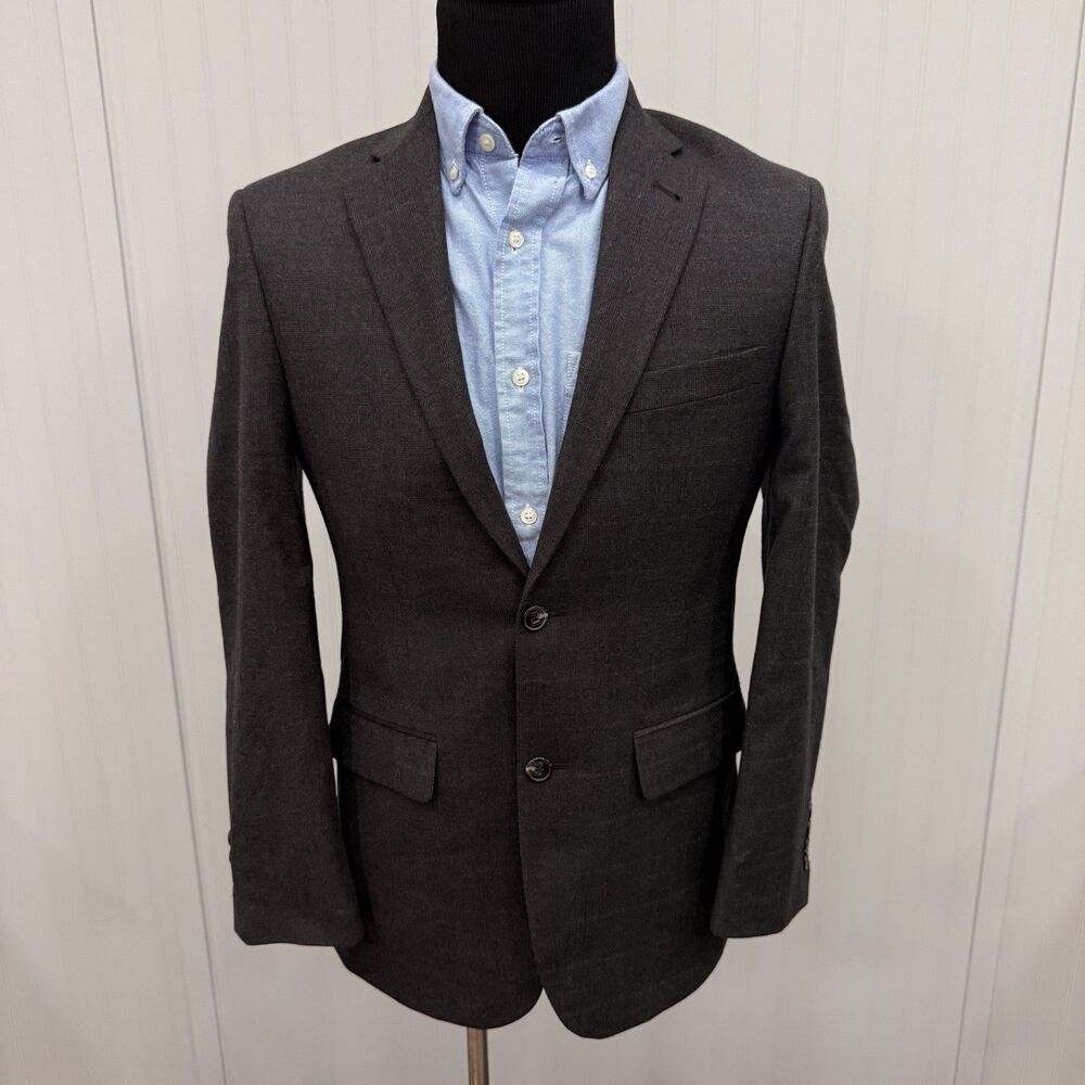 Jos. A. Bank 1905 37R Brown Glen Check 100% Wool 2-Button Dual-Vent Sports Coat